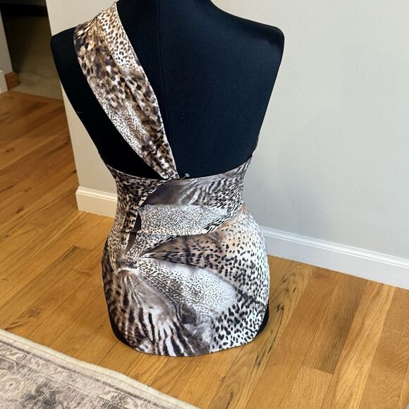 Gottex Animal Print One Piece Swimsuit Bold Luxe Mob Wife Resort Glam Size 6 - Picture 2 of 5